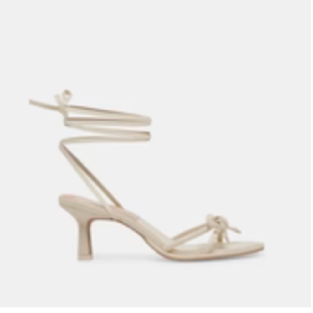 MAISON HEELS IVORY LEATHER - DOLCE VITA